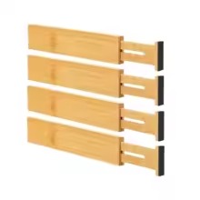 Låddelare i bambu 4-pack